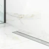 Lineare Edelstahl-Duschrinne für bodengleiche Dusche 60 cm x 6,5 - 61 l/min silberner spiegel