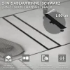 LuxeBath Duschrinne 80 cm 2in1, befliesbar, extra flach, Edelstahl, Schwarz, Doppelseitige Bodenablauf, Komplettset Bodenbefestigung, Duschablauf, Siphon mit Geruchsstop, Haarsieb, Ablaufrinne Dusche