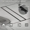 LuxeBath Duschrinne 50 cm 2in1, befliesbar, extra flach, Edelstahl, Schwarz, Doppelseitige Bodenablauf, Komplettset Bodenbefestigung, Duschablauf, Siphon mit Geruchsstop, Haarsieb, Ablaufrinne Dusche