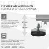 LuxeBath Duschrinne 100cm 2in1, befliesbar, extra flach, Edelstahl, Silber, Doppelseitige Bodenablauf, Komplettset Bodenbefestigung, Duschablauf, Siphon mit Geruchsstop, Haarsieb, Ablaufrinne Dusche