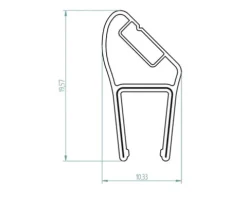 Magnetdichtung PK 638 L 2010 mm transparent