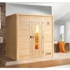 Massivholzsauna Weka Bergen Gr.1 inkl. 7,5 kW Ofen u. digitaler Steuerung mit Holztüre und Isolierglas wärmegedämmt