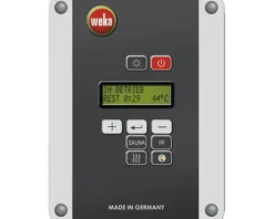 Massivholzsauna Weka Laukkala inkl. 3,6 kW Ofen u.digitaler Steuerung ohne Fenster mit Ganzglastüre aus Klarglas