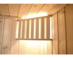 Massivholzsauna Weka Valida Eck GTF Gr.1 inkl. 5,4 kW Ofen u.digitaler Steuerung mit Fenster und Ganzglastüre aus Klarglas