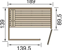 Massivholzsauna Weka Valida Eck GTF Gr.1 inkl. 5,4 kW Ofen u.digitaler Steuerung mit Fenster und Ganzglastüre aus Klarglas