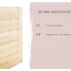 Massivholzsauna Karibu Kanami inkl. 9 kW Bio Ofen u.ext.Steuerung ohne Dachkranz mit bronzierter Ganzglastüre