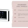 Massivholzsauna Karibu Wojave inkl. 9 kW Ofen u.ext.Steuerung mit Dachkranz und Holztüre mit Isolierglas wärmegedämmt