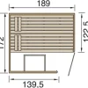 Massivholzsauna Weka Valida Eck GT inkl. 7,5 kW Ofen u.digitaler Steuerung ohne Fenster mit Ganzglastüre aus Klarglas