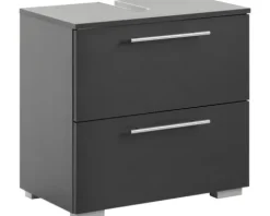 Möbelpartner Waschbeckenunterschrank Carlos BxHxT 60.2 x 59.1 x 35 cm anthrazit