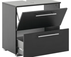 Möbelpartner Waschbeckenunterschrank Carlos BxHxT 60.2 x 59.1 x 35 cm anthrazit