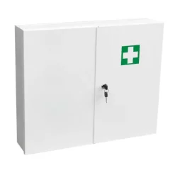 Medizinschrank Großer abschließbarer Erste-Hilfe-Schrank aus Stahl mit Antirust-Pulverbeschichtung, 50×60×12,5 cm