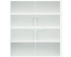 Medizinschrank Möbelpartner Wido 64,2 x 19,6 x 71,4 cm weiß 2-türig
