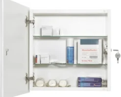 Medizinschrank Sieper weiß/silber 39x39 cm