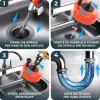 Meisterfaktur Rohrreinigungsspirale mit Metalltrommel [10M] - mit Bohraufsatz - Ideale Abflussspirale für eine Rohrreinigung