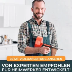 Meisterfaktur Rohrreinigungsspirale mit Metalltrommel [10M] - mit Bohraufsatz - Ideale Abflussspirale für eine Rohrreinigung