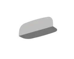 Metallablage Devo Oval BxHxT 30x9.1x9.1 cm schwarz