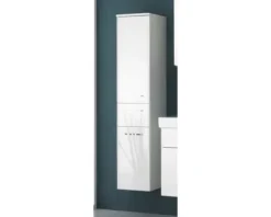 Midischrank pelipal Carina Breite 30 cm weiß glänzend zerlegt mit Glaseinlegeböden
