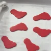 Mini Wanneneinlage RIDDER Füße 11 x 13 cm rot