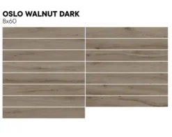 MIRAVA Sockelfliese OSLO walnut dark 8 x 60 cm