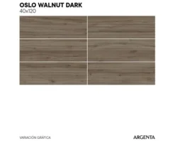 MIRAVA Steingut Dekorfliese OSLO walnut dark 40 x 120 x 0,8 cm UGL