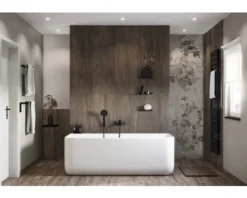 MIRAVA Steingut Dekorfliese OSLO walnut dark 40 x 120 x 0,8 cm UGL