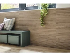 MIRAVA Steingut Dekorfliese OSLO walnut light 40 x 120 x 0,8 cm UGL