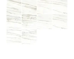 MIRAVA Feinsteinzeug Wand- und Bodenfliese LUCCA Bianco gold matt 120 x 120 x 0,9 cm rektifiziert