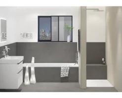 MIRAVA Feinsteinzeug Wand- und Bodenfliese MANHATTAN Anthracite 60 x 120 x 0,9 cm matt rektifiziert