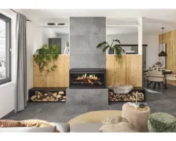 MIRAVA Feinsteinzeug Wand- und Bodenfliese MANHATTAN Anthracite 60 x 120 x 0,9 cm matt rektifiziert