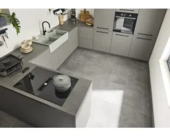 MIRAVA Feinsteinzeug Wand- und Bodenfliese MANHATTAN Anthracite 60 x 120 x 0,9 cm matt rektifiziert