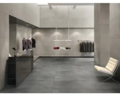 MIRAVA Feinsteinzeug Wand- und Bodenfliese MANHATTAN Anthracite 60 x 120 x 0,9 cm matt rektifiziert