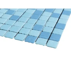 MIRAVA Glasmosaik mix hellblau und blau 30,5 x 32,5 cm