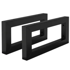 ML-Design 2er Set Wandkonsole für Waschtisch, 300x150 mm, Schwarz, Stahl, Design Waschtischhalterung, Wandhalterung Unterbau für Waschtischplatte, Konsolenträger Regalträger Regalhalter Handtuchhalter