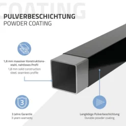 ML-Design 2er Set Wandkonsole für Waschtisch, 300x150 mm, Schwarz, Stahl, Design Waschtischhalterung, Wandhalterung Unterbau für Waschtischplatte, Konsolenträger Regalträger Regalhalter Handtuchhalter
