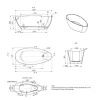 Moderne feistehende graue Badewanne | Rachele