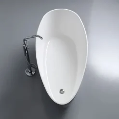 Moderne feistehende graue Badewanne | Rachele