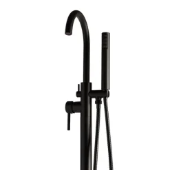 Moderner Standmischer für freistehende Badewanne, mattschwarze Farbe