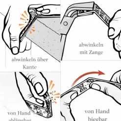 Montageband 500 x 40 x 3 mm - feuerverzinktes Stahlblech
