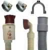 1,5m Schlauch Anschluss Set (Aquastop+Ablaufschlauch+2Schellen)