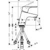 Niederdruckarmatur hansgrohe Focus 31132000 chrom inkl. Ablaufgarnitur