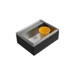 NOVUM 60 schwarz Edelstahl Ausgussbecken
