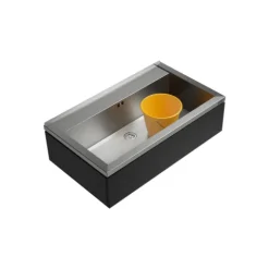 NOVUM 80 schwarz Edelstahl Ausgussbecken