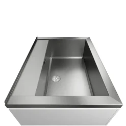 NOVUM 60 weiß Edelstahl Ausgussbecken