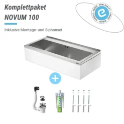 NOVUM 100 weiß Edelstahl Ausgussbecken