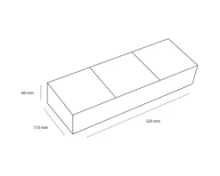 Ordnungsbox 32 x 11 x 6 cm grau