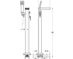 OTTOFOND Badewannen Standarmatur NIAGARA chrom NIA1000