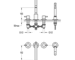 OTTOFOND Wannenrandarmatur Q10000 chrom Q10000