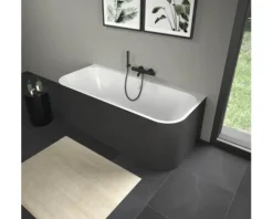 Ovale Badewanne DURAVIT Happy D,2 Plus 80 x 180 cm graphit glatt matt 700451800000000