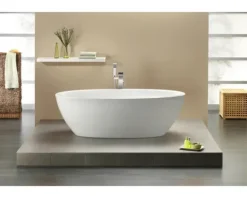 Ovale Badewanne OTTOFOND Kent 95 x 190 cm weiß glatt 703401