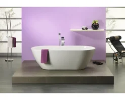 Ovale Badewanne OTTOFOND Timor 90 x 190 cm weiß glatt 703301